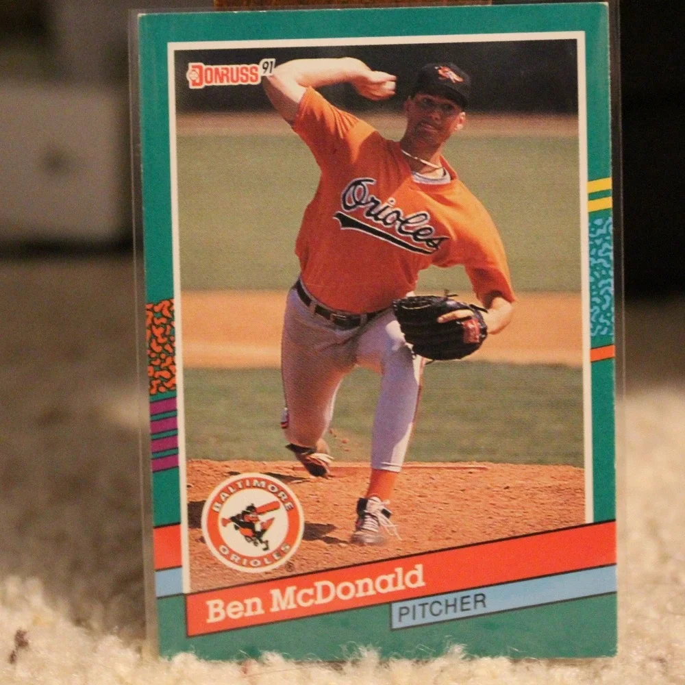 1991 Donruss Ben McDonald Baltimore Orioles Baseball Card 485 Vintage Sports